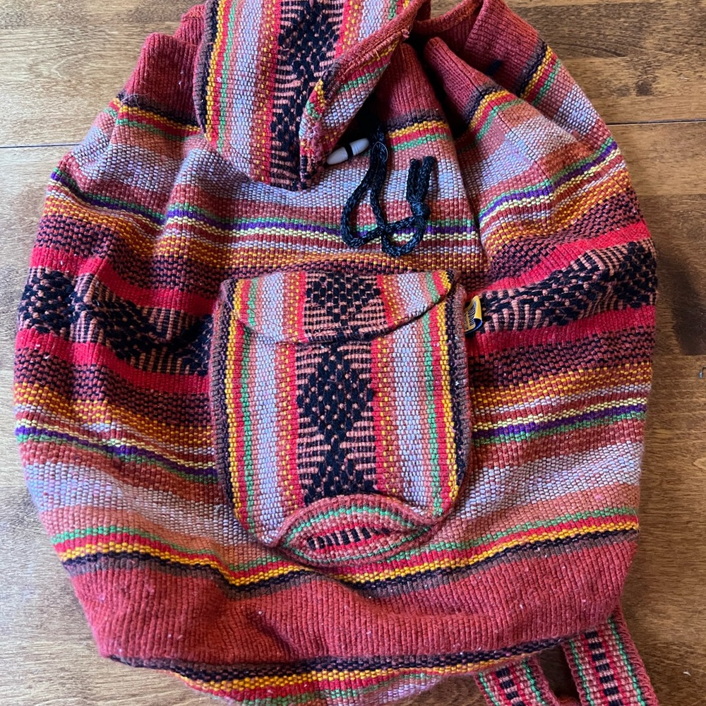 Colorful Woven Backpack